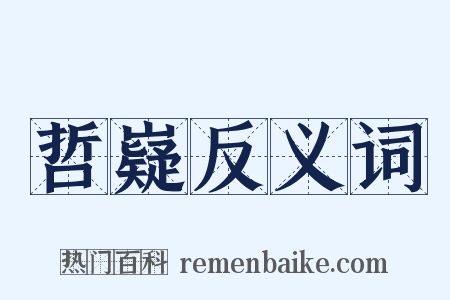 哲嶷反义词是什么意思的图片